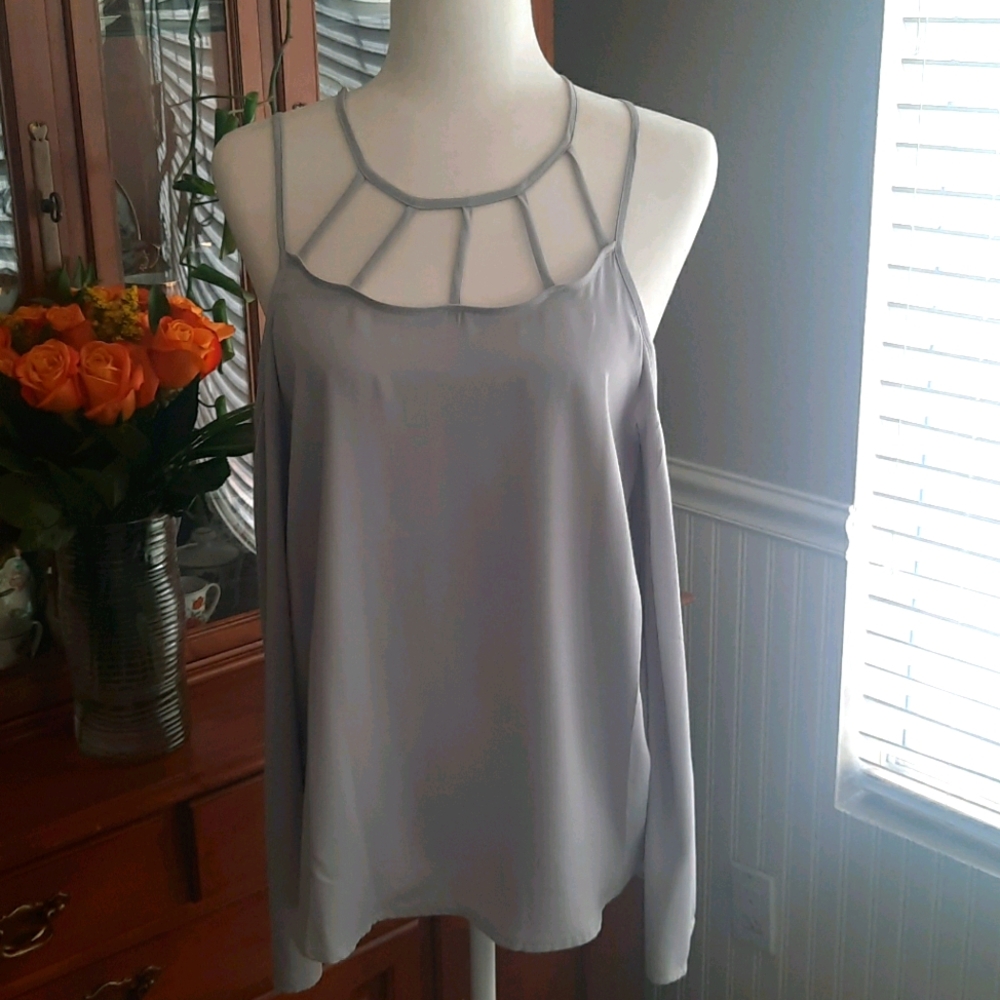 Gorgeous cold shoulder long sleeve top
